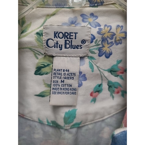 Vtg Koret City Blues denim floral trim vest Women's size M - Picture 9 of 9
